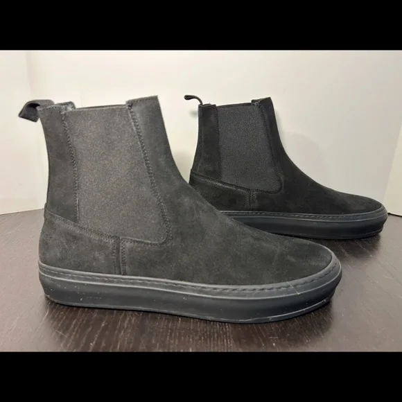 Ted Baker Stefens Polished Suede Chelsea Boots Hybrid Black Mens Size 12 Ted Baker Stefens Polished Suede Chelsea Boots Hybrid Black  main image 2